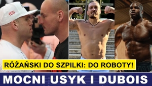 PRASÓWKA: RÓŻAŃSKI ODPOWIADA SZPILCE, ZA ILE USYK Z DUBOIS, JAKE PAUL - TANK DAVIS?
